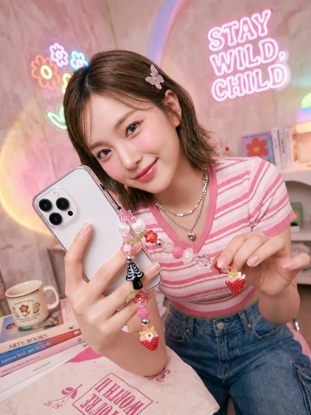BERRY BLISS PHONE STRAP