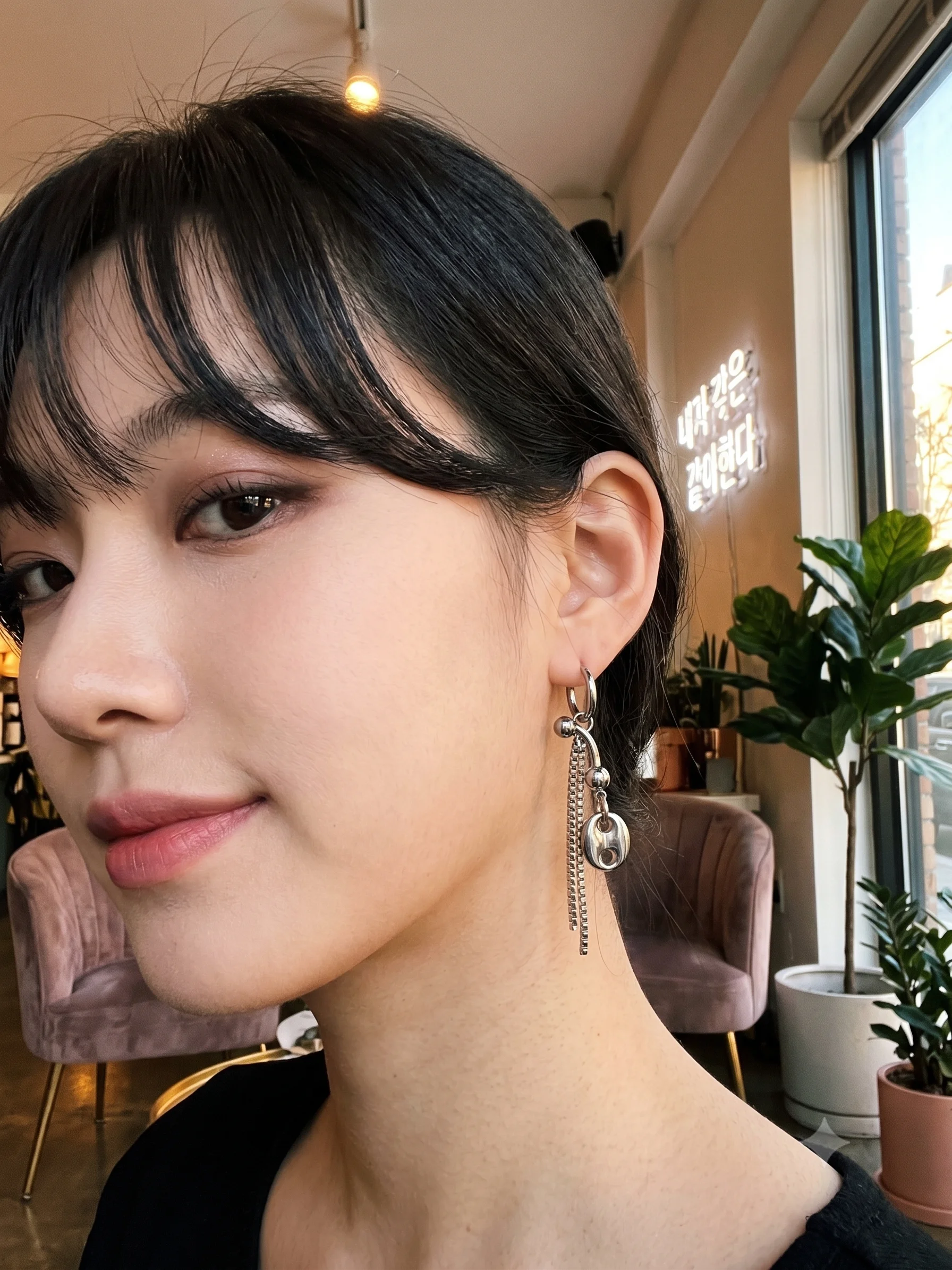 SILVER GLITCH EARRINGS